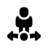 decision making icon. glyph icon for your website, mobile, presentation, and logo design. vector