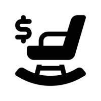 retirement icon. glyph icon for your website, mobile, presentation, and logo design. vector