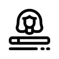 skill employee icon. line icon for your website, mobile, presentation, and logo design. vector