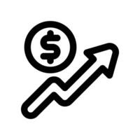 profit icon. line icon for your website, mobile, presentation, and logo design. vector