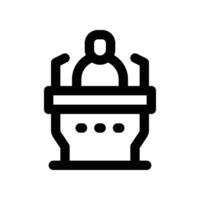 conference icon. line icon for your website, mobile, presentation, and logo design. vector