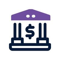 bank icon. dual tone icon for your website, mobile, presentation, and logo design. vector
