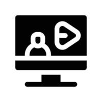 online consultant icon. glyph icon for your website, mobile, presentation, and logo design. vector