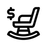 retirement icon. line icon for your website, mobile, presentation, and logo design. vector