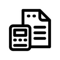 calculation icon. line icon for your website, mobile, presentation, and logo design. vector