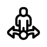 decision making icon. line icon for your website, mobile, presentation, and logo design. vector