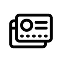 credit card icon. line icon for your website, mobile, presentation, and logo design. vector