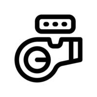 whistle icon. line icon for your website, mobile, presentation, and logo design. vector