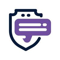 chat protection icon. dual tone icon for your website, mobile, presentation, and logo design. vector