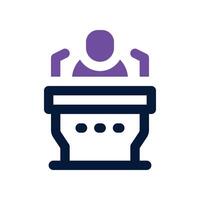 conference icon. dual tone icon for your website, mobile, presentation, and logo design. vector