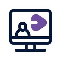 online consultant icon. dual tone icon for your website, mobile, presentation, and logo design. vector