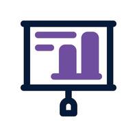 presentation icon. dual tone icon for your website, mobile, presentation, and logo design. vector