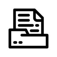 document folder icon. line icon for your website, mobile, presentation, and logo design. vector