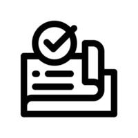 cheque icon. line icon for your website, mobile, presentation, and logo design. vector