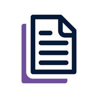 document icon. dual tone icon for your website, mobile, presentation, and logo design. vector