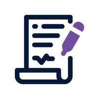 contract icon. dual tone icon for your website, mobile, presentation, and logo design. vector