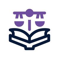 law book icon. dual tone icon for your website, mobile, presentation, and logo design. vector