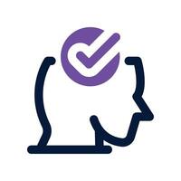 mindset icon. dual tone icon for your website, mobile, presentation, and logo design. vector