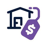 sale home icon. dual tone icon for your website, mobile, presentation, and logo design. vector