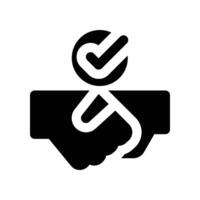 hand agreement icon. glyph icon for your website, mobile, presentation, and logo design. vector