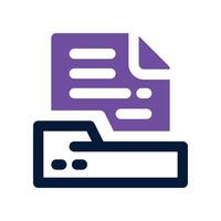 document folder icon. dual tone icon for your website, mobile, presentation, and logo design. vector