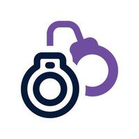 handcuff icon. dual tone icon for your website, mobile, presentation, and logo design. vector