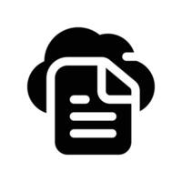 document cloud icon. glyph icon for your website, mobile, presentation, and logo design. vector