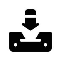 inbox icon. glyph icon for your website, mobile, presentation, and logo design. vector
