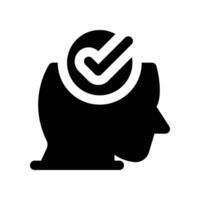 mindset icon. glyph icon for your website, mobile, presentation, and logo design. vector