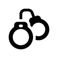 handcuff icon. glyph icon for your website, mobile, presentation, and logo design. vector
