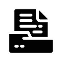 document folder icon. glyph icon for your website, mobile, presentation, and logo design. vector