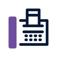 fax icon. dual tone icon for your website, mobile, presentation, and logo design. vector