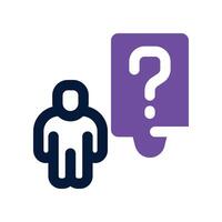 consideration icon. dual tone icon for your website, mobile, presentation, and logo design. vector
