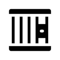 jail icon. glyph icon for your website, mobile, presentation, and logo design. vector