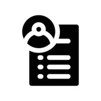 resume icon. glyph icon for your website, mobile, presentation, and logo design. vector