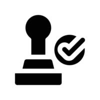 stamp icon. glyph icon for your website, mobile, presentation, and logo design. vector
