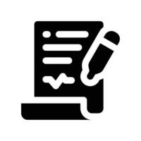 contract icon. glyph icon for your website, mobile, presentation, and logo design. vector