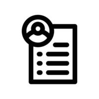 resume icon. line icon for your website, mobile, presentation, and logo design. vector