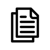 document icon. line icon for your website, mobile, presentation, and logo design. vector