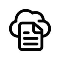 document cloud icon. line icon for your website, mobile, presentation, and logo design. vector