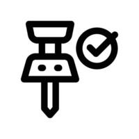 push pin icon. line icon for your website, mobile, presentation, and logo design. vector