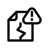 document damage icon. line icon for your website, mobile, presentation, and logo design. vector