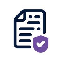 insurance icon. dual tone icon for your website, mobile, presentation, and logo design. vector