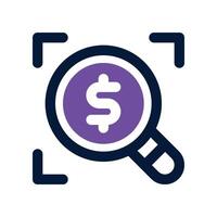 search icon. dual tone icon for your website, mobile, presentation, and logo design. vector