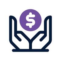 save money icon. dual tone icon for your website, mobile, presentation, and logo design. vector