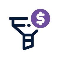 filter icon. dual tone icon for your website, mobile, presentation, and logo design. vector