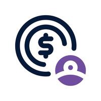 investor icon. dual tone icon for your website, mobile, presentation, and logo design. vector