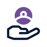 human resource icon. dual tone icon for your website, mobile, presentation, and logo design. vector