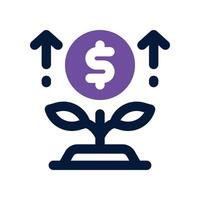 investment icon. dual tone icon for your website, mobile, presentation, and logo design. vector
