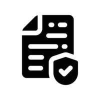 insurance icon. glyph icon for your website, mobile, presentation, and logo design. vector